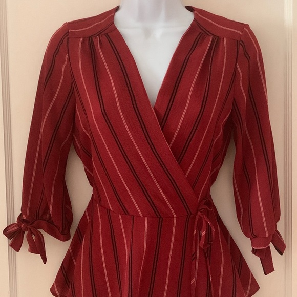 Monteau Red Wrapped Shirt - Picture 2 of 6